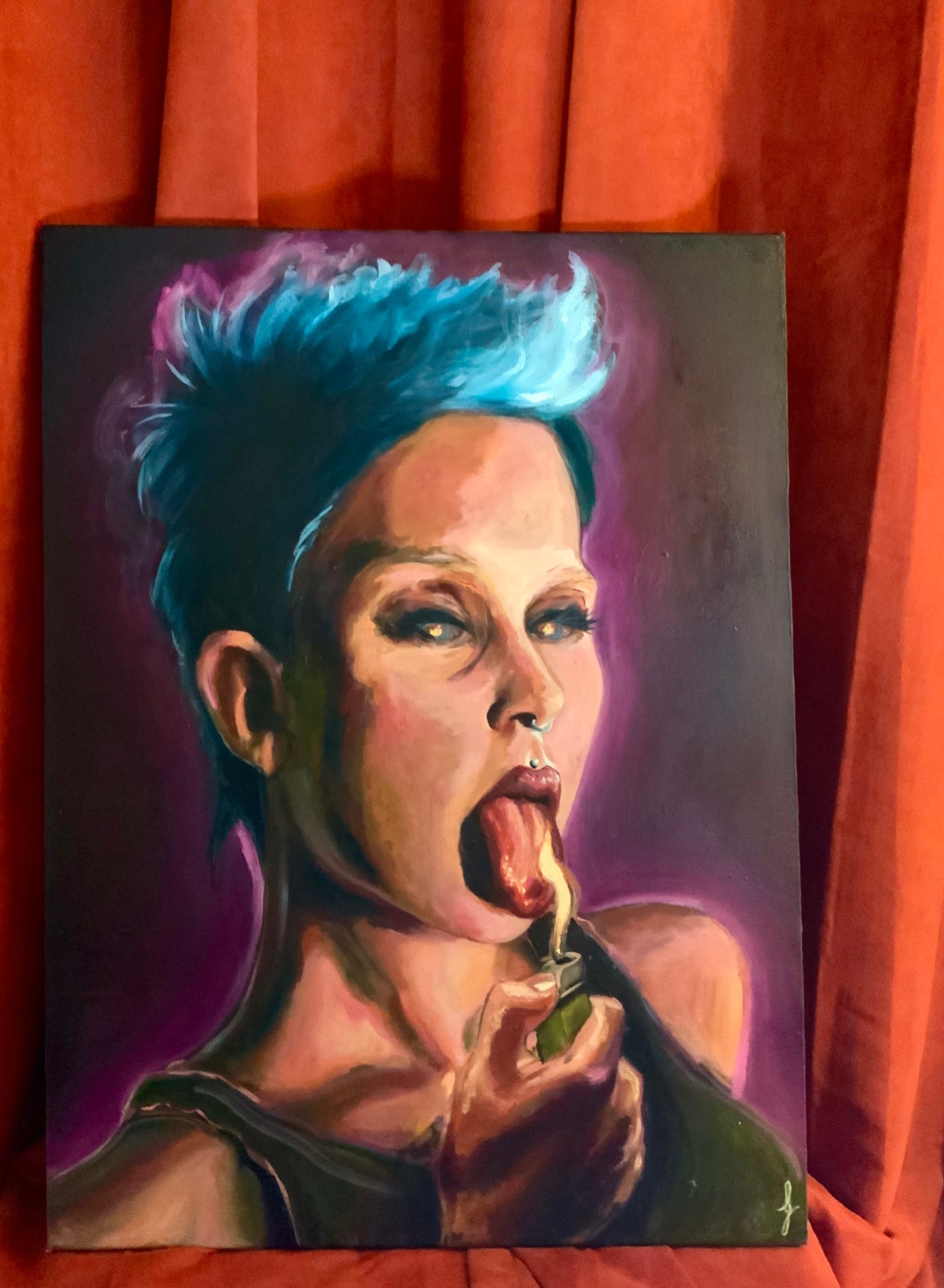 *Did I Stutter? - 30 x 22 by Bailey Gumienny (Original)