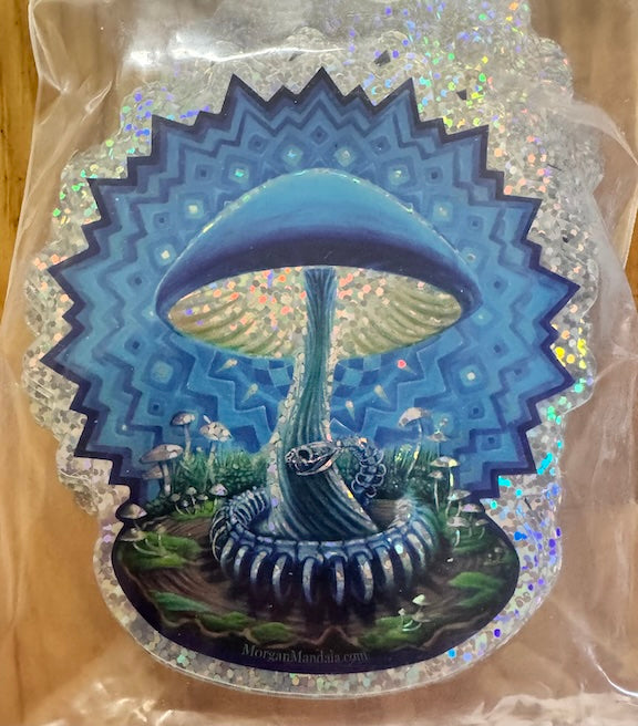 *Sparkle Shroom - 3.75 x 3.5 by Morgan Mandala (Stickers)