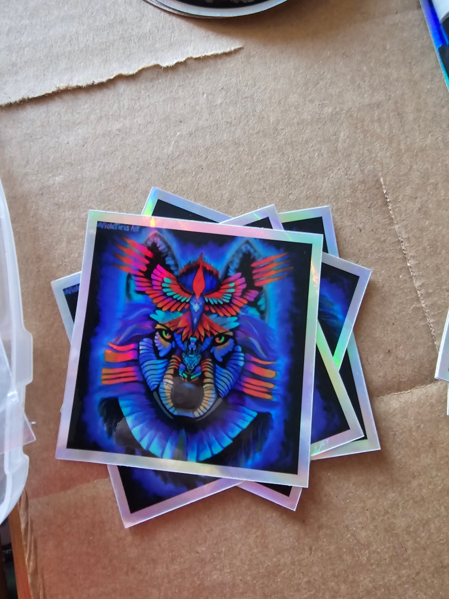 *Resonate Wolf sticker - 3 x 3 by VioletIris (Stickers)