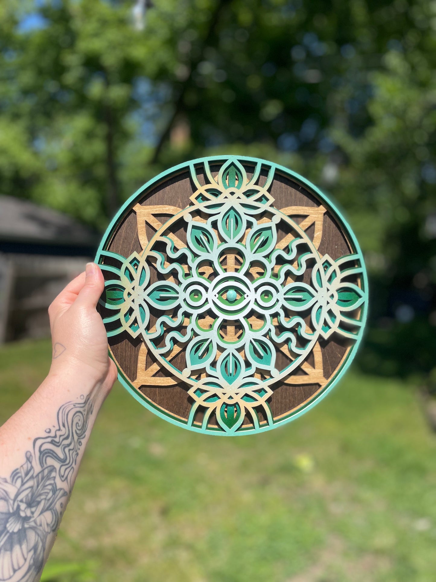 Dreamweaver - Amazonite - 12 x 12 by Subloominal (3D Sculpture)