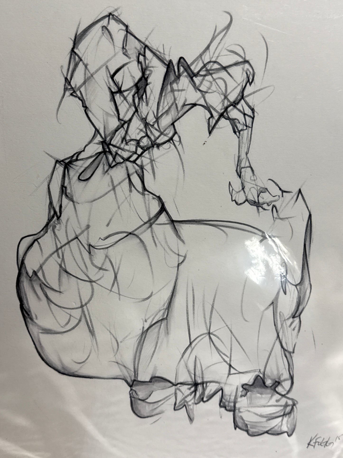 *Original Drawing - 15 x 15 by Katie Fogg (Original)