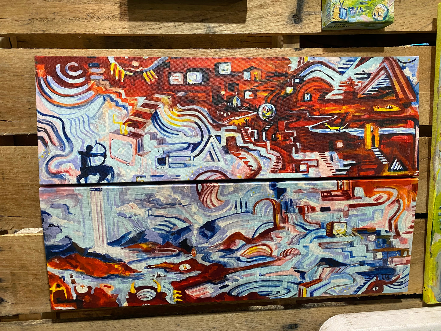 As Above So Below - 16 x 25 by Rae Grand (Canvas Print)