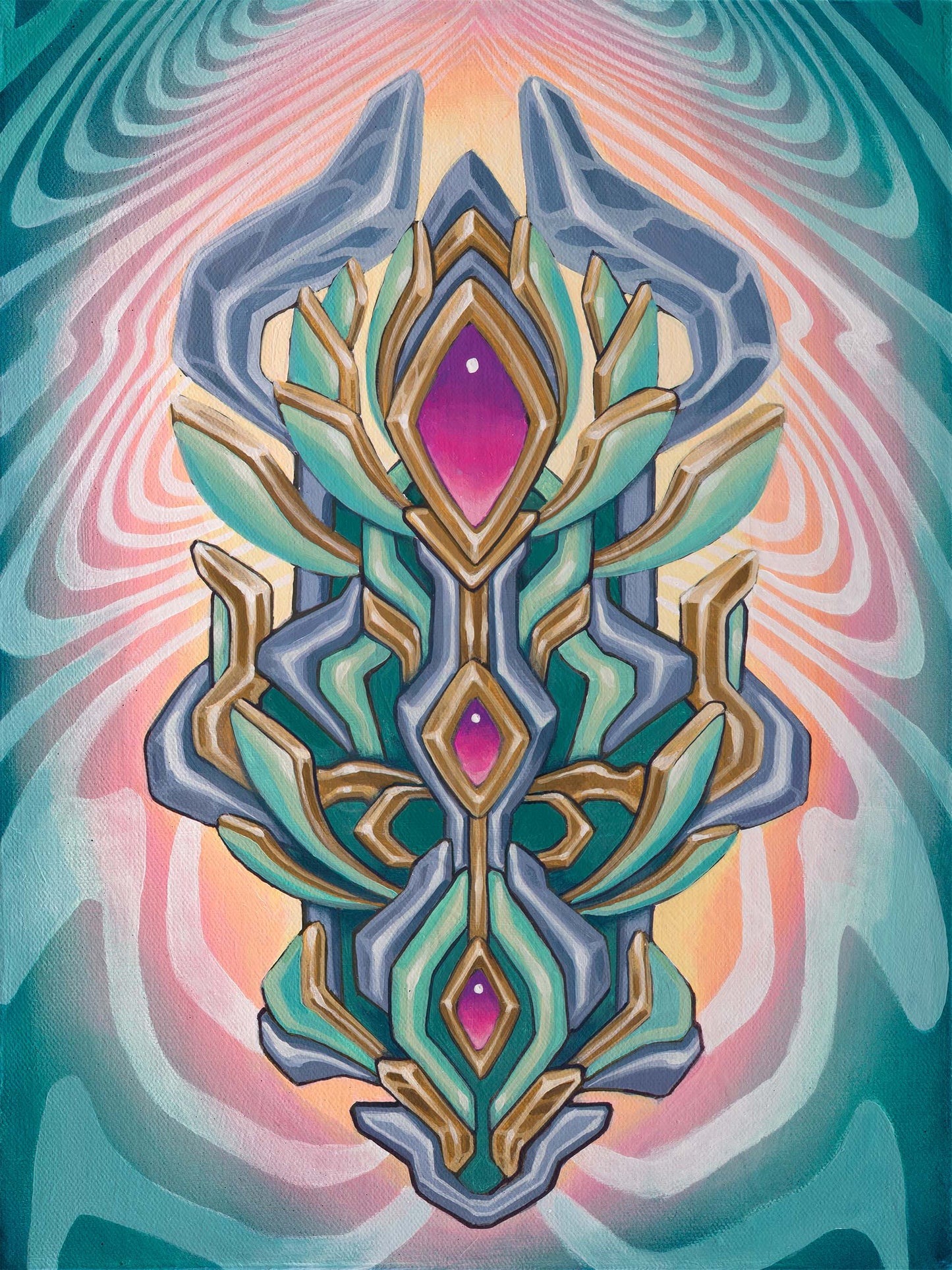 *'Jewel in the Lotus 2' - 16 x 12 by Sean Zenner (Original)