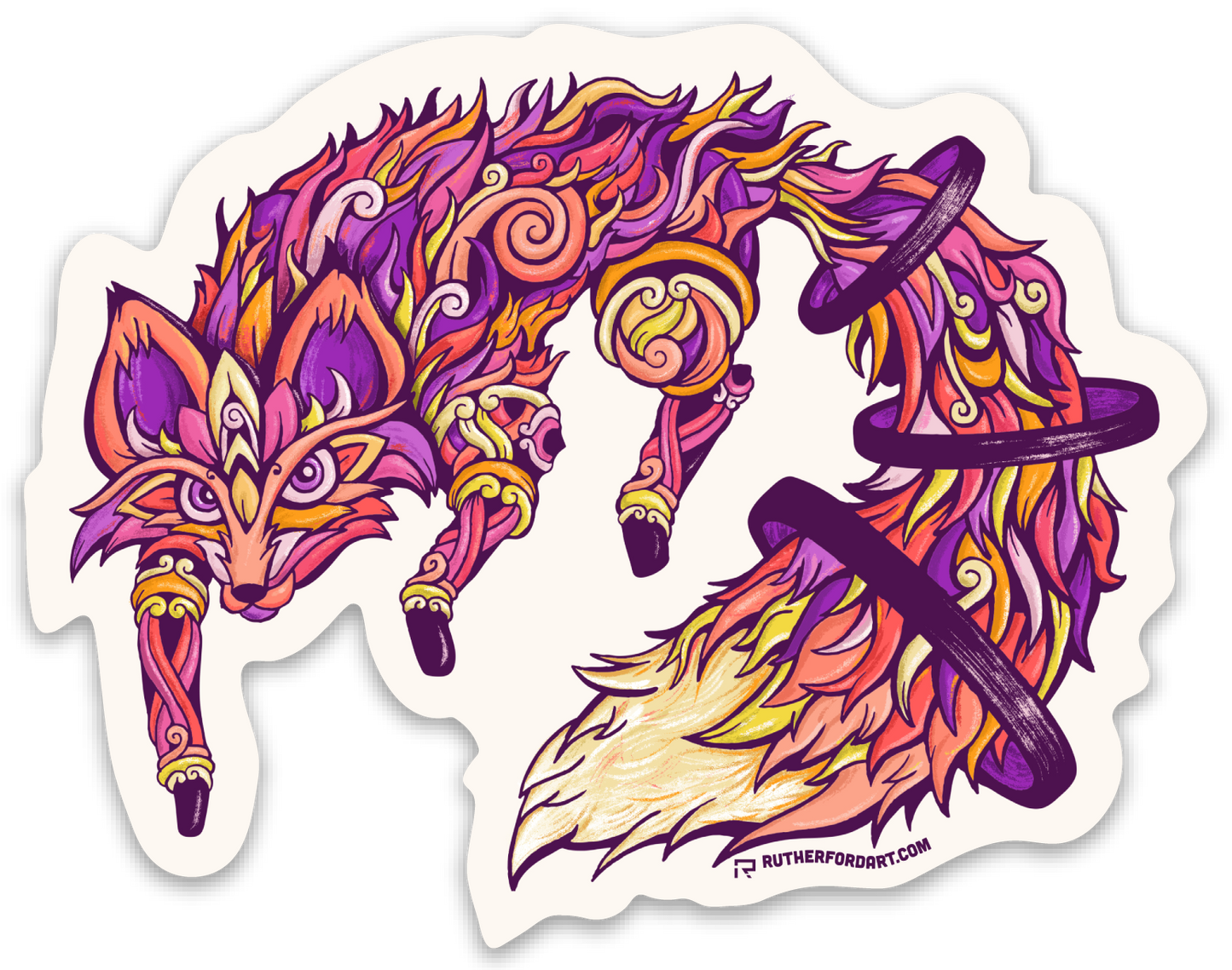 Raposa (Fox) - 2.7 x 3.45 by Rutherford (Accessory (pins, patches, etc))