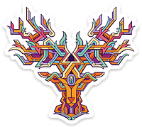 Hart of the Forest - 2.75 x 3.1 by Rutherford (Stickers)