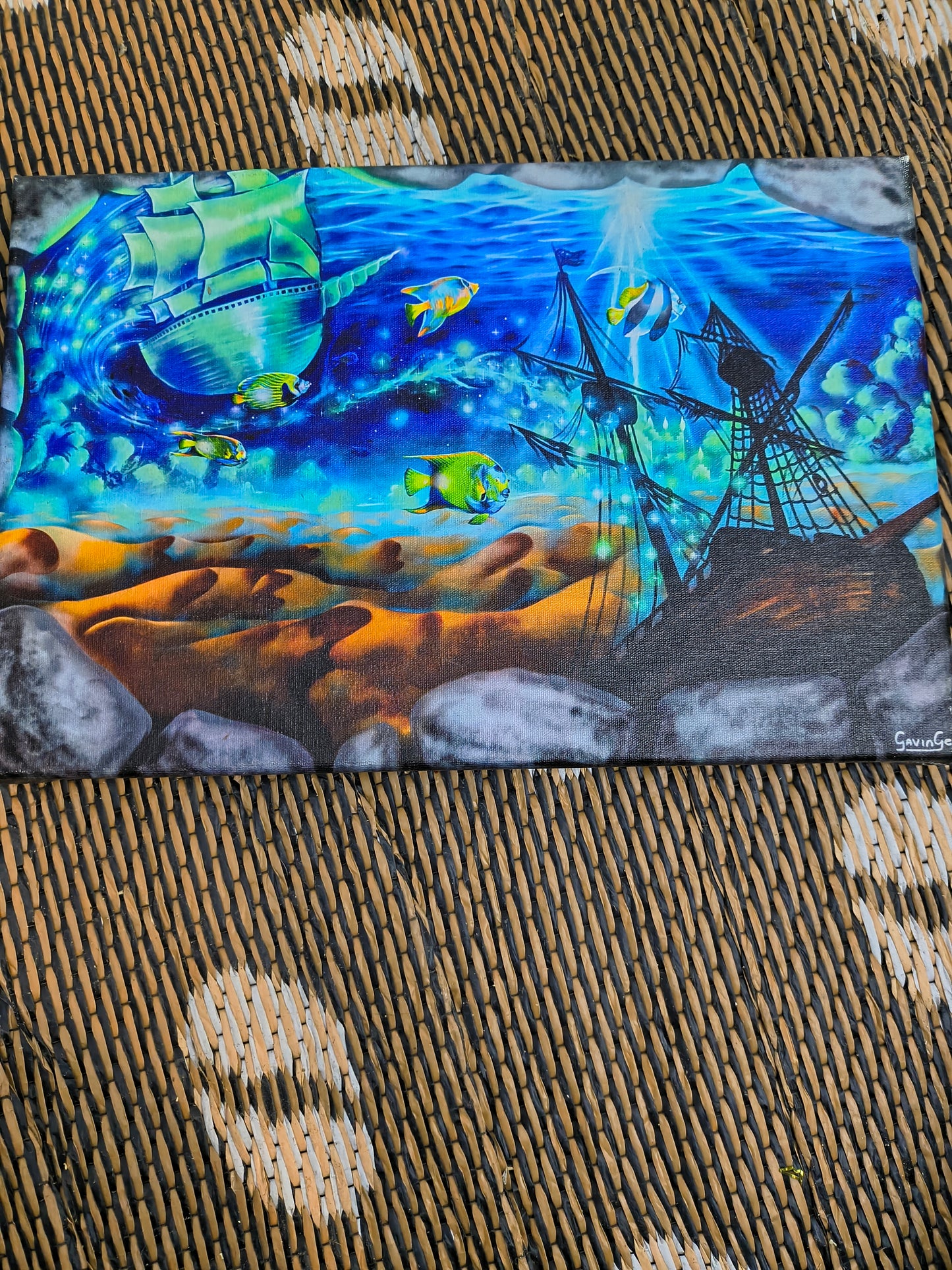 Shipwreck - 8 x 12 by Art in Session (Canvas Print)