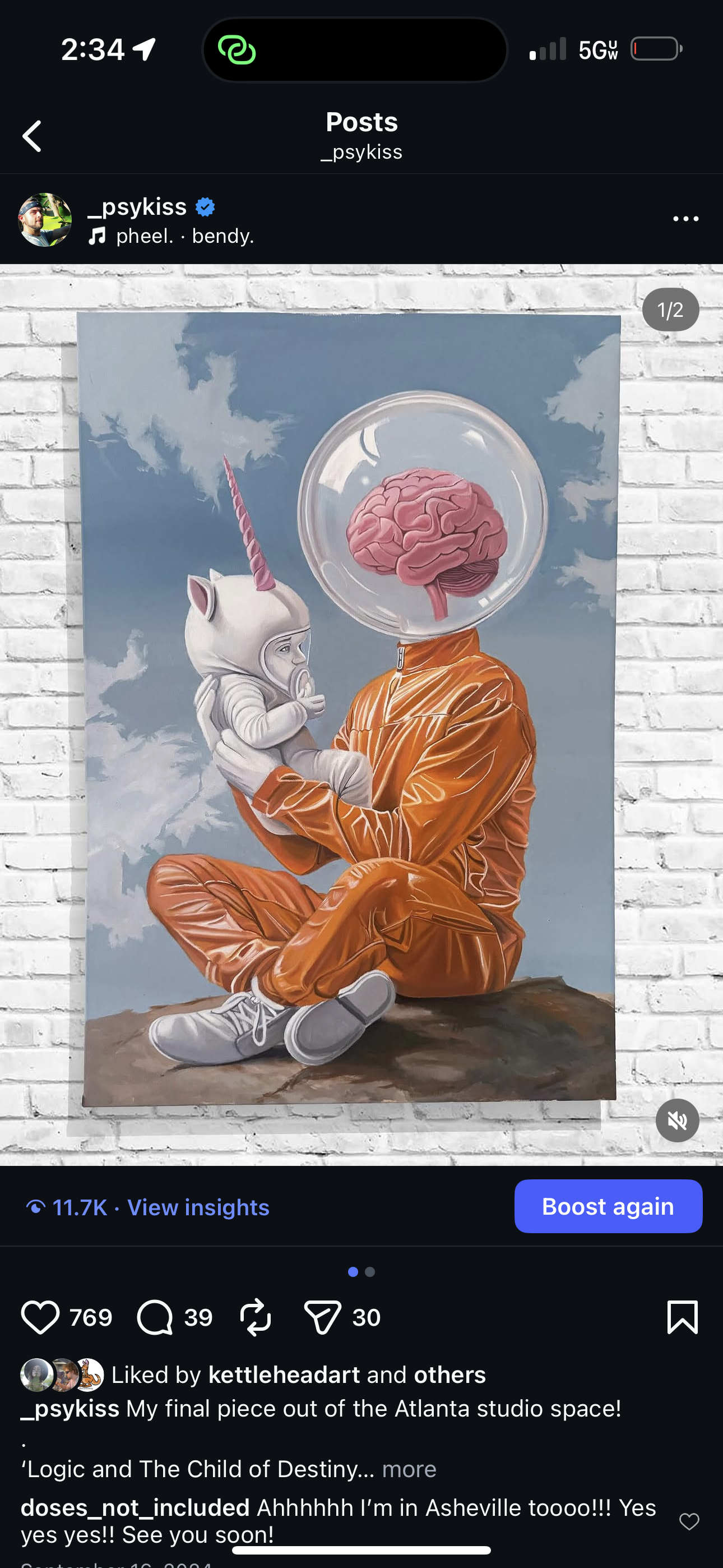 *Logic and the child of destiny - 8 x 12 by Psykiss (Canvas Print)