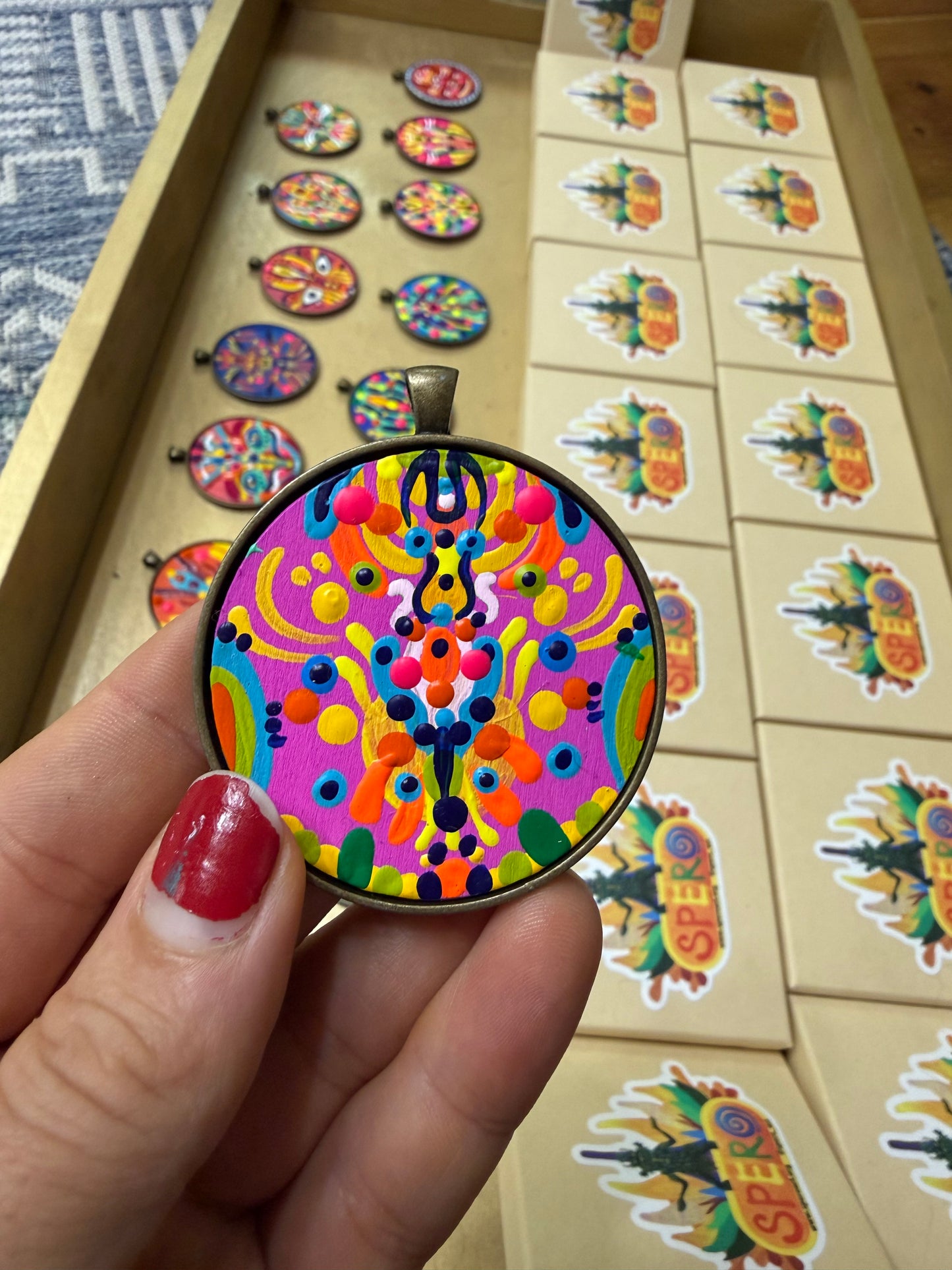 *Hand-painted Visionary Pendants - 2 x 2 by Spero (Jewelry)