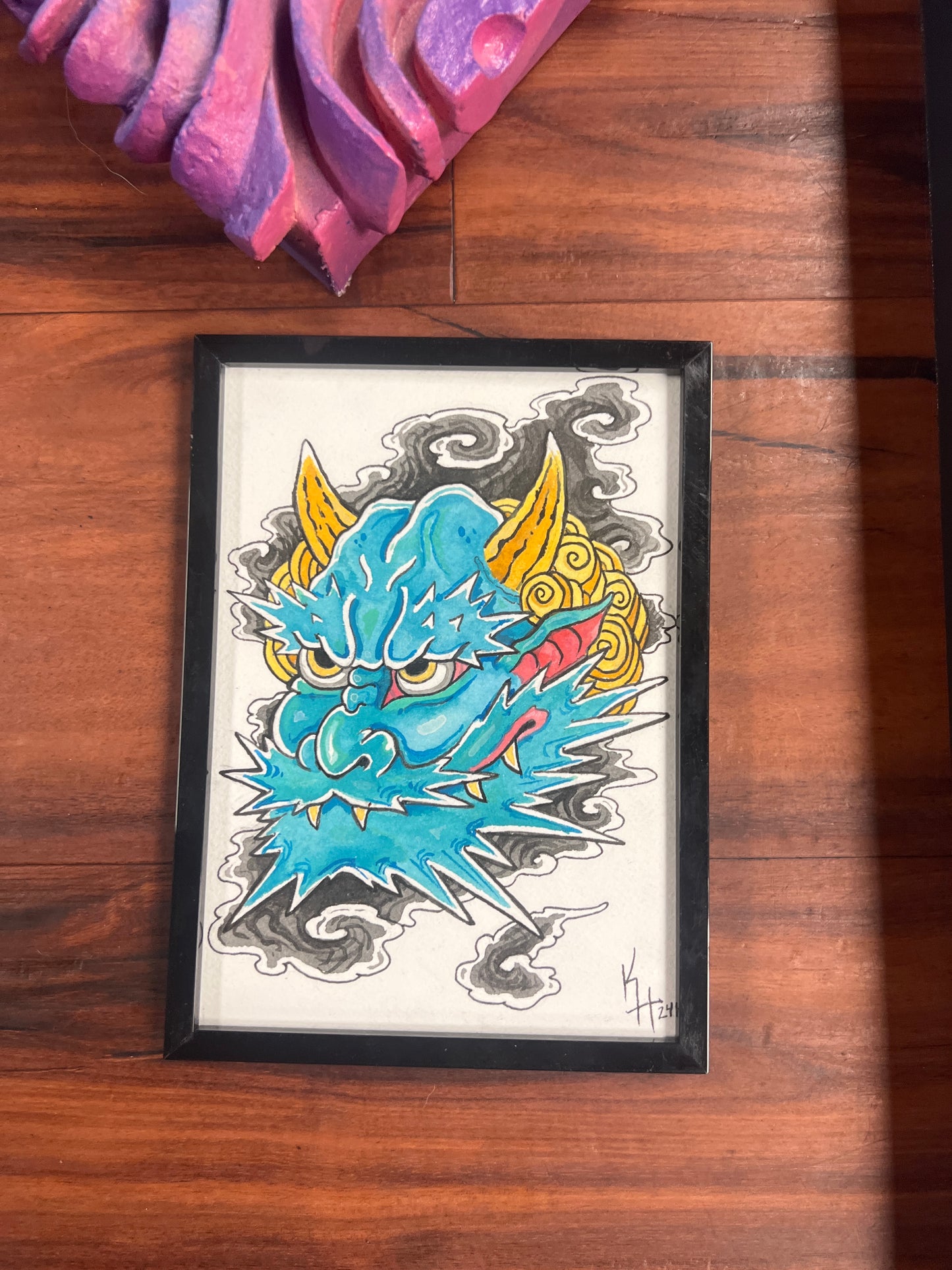 *Fujin - 7 x 5 by Kevin Hughsam (Original)