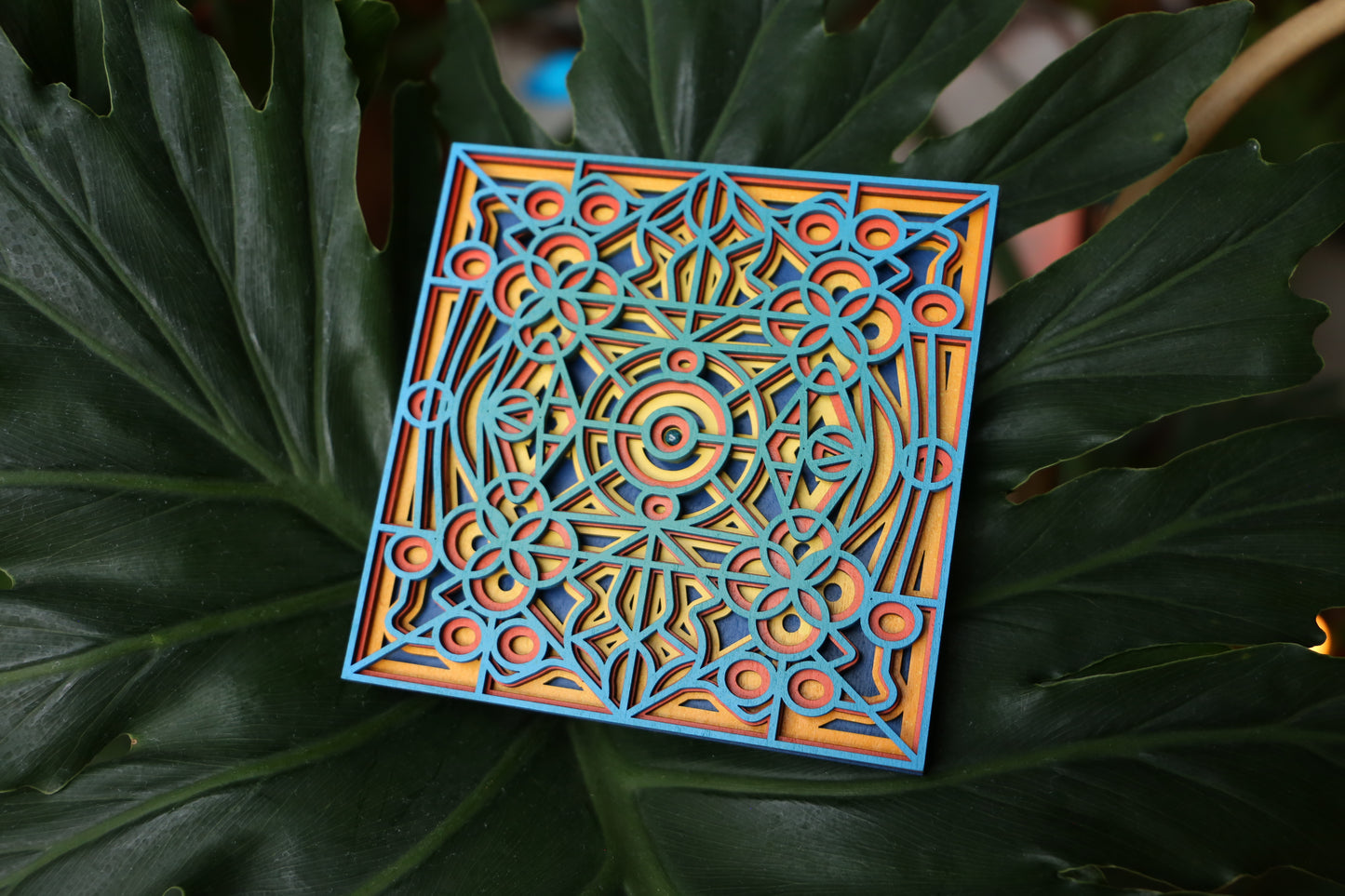 Celestial Mosaic - Golden Hour - 6 x 6 by Subloominal (3D Sculpture)