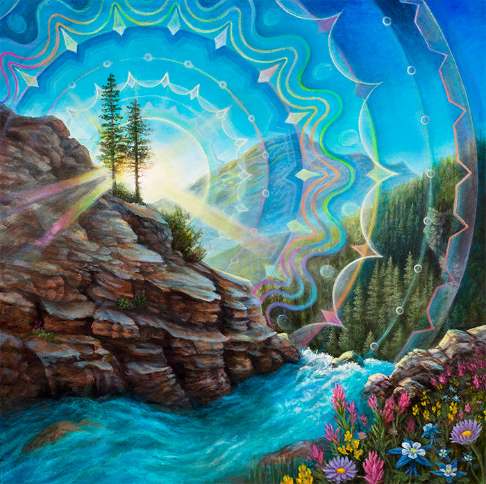 Sunshine Daydream - 12 x 12 by Morgan Mandala (Canvas Print)