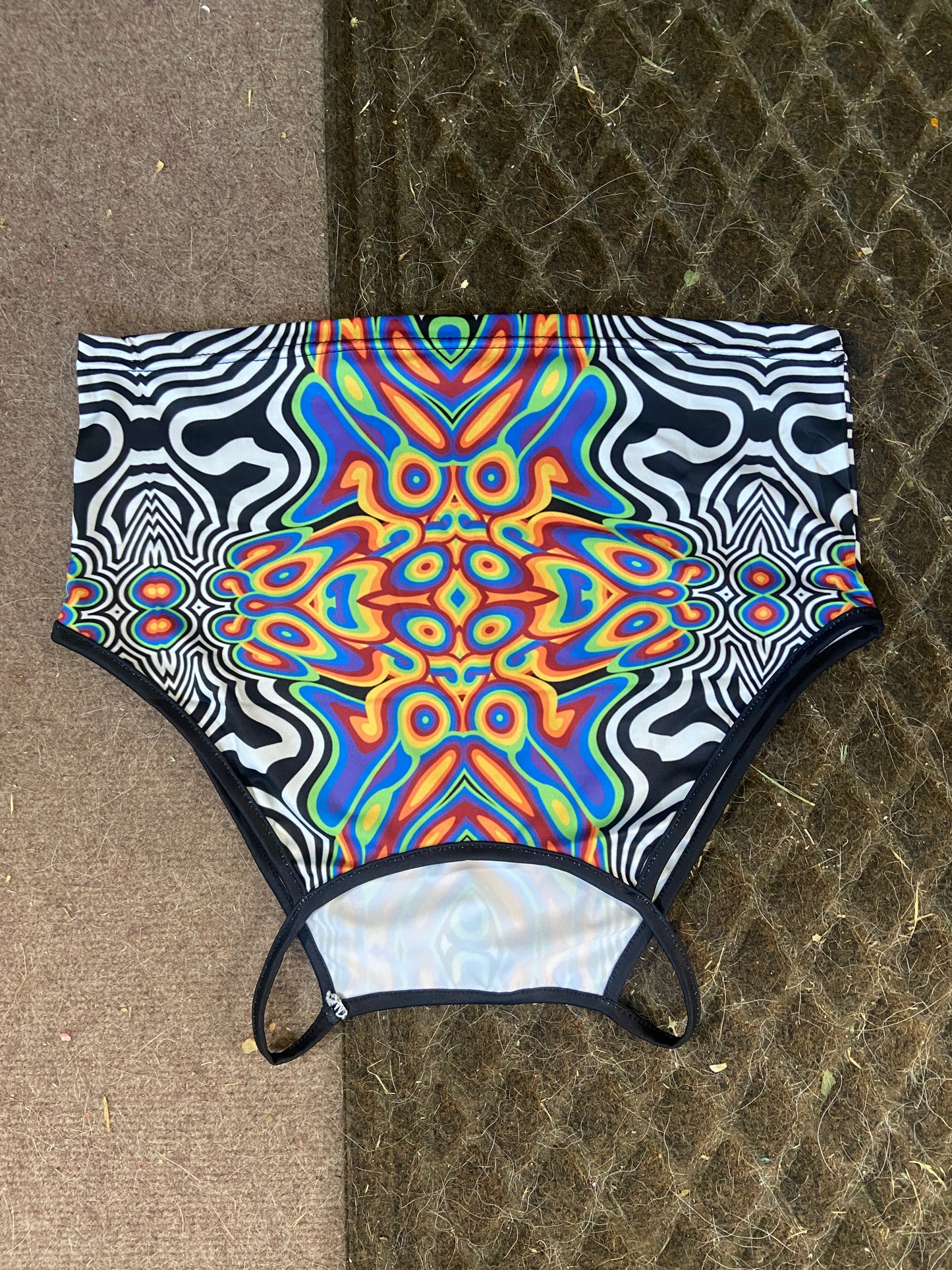 rainbow road crop top - 2X by Technocolor (Apparel)