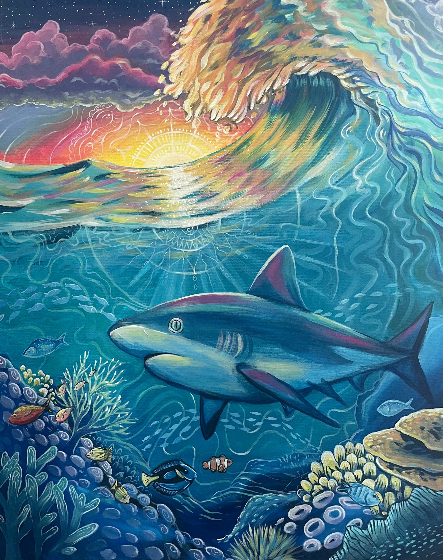 *Happy Reef - 24 x 30 by Ashley Simota (Original)