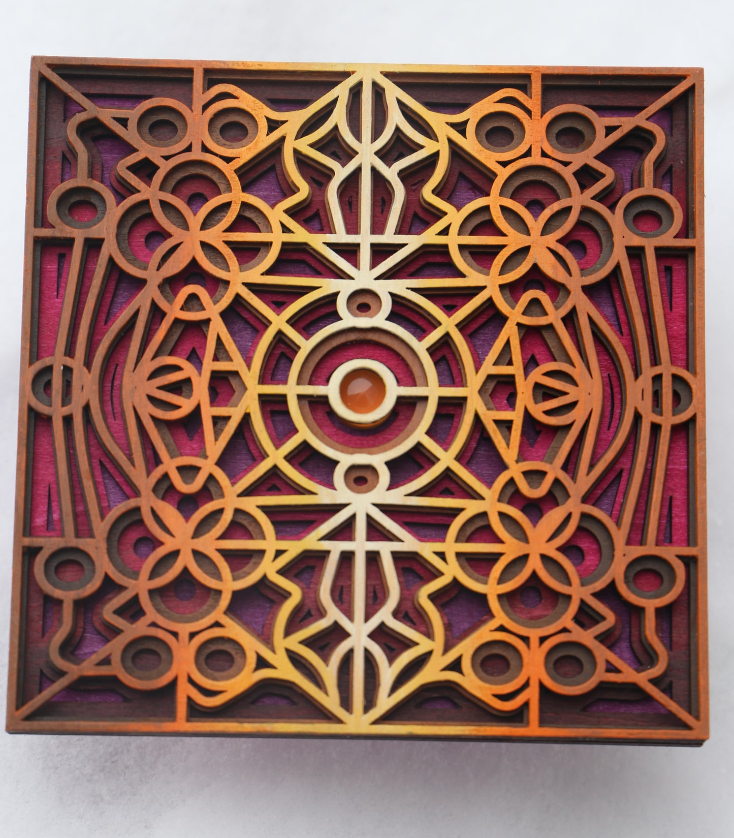 Celestial Mosaic - SunSet - 6 x 6 by Subloominal (3D Sculpture)