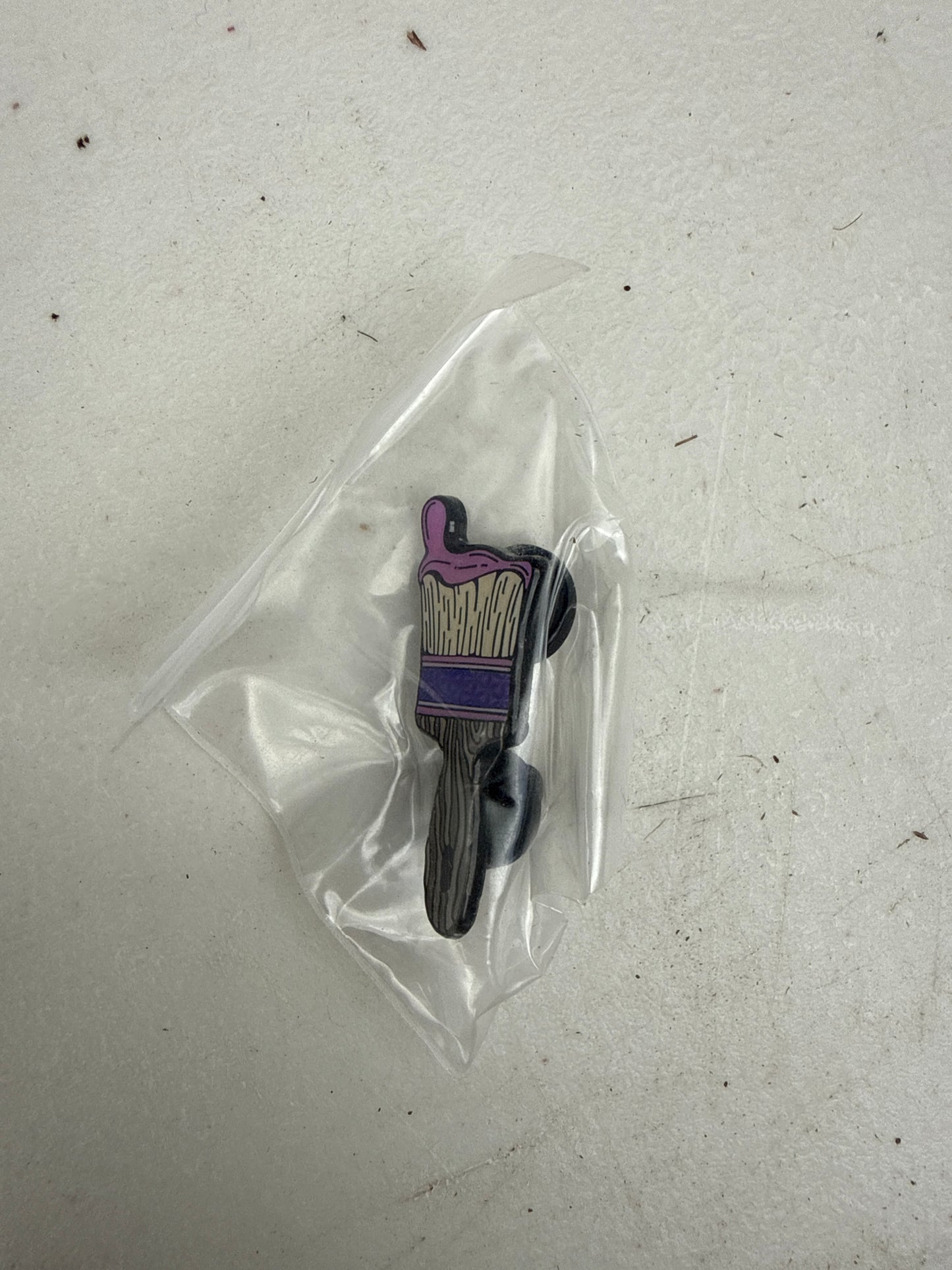 *Paintbrush, purple pin - 1 x 1 by Art in Session (Accessory)
