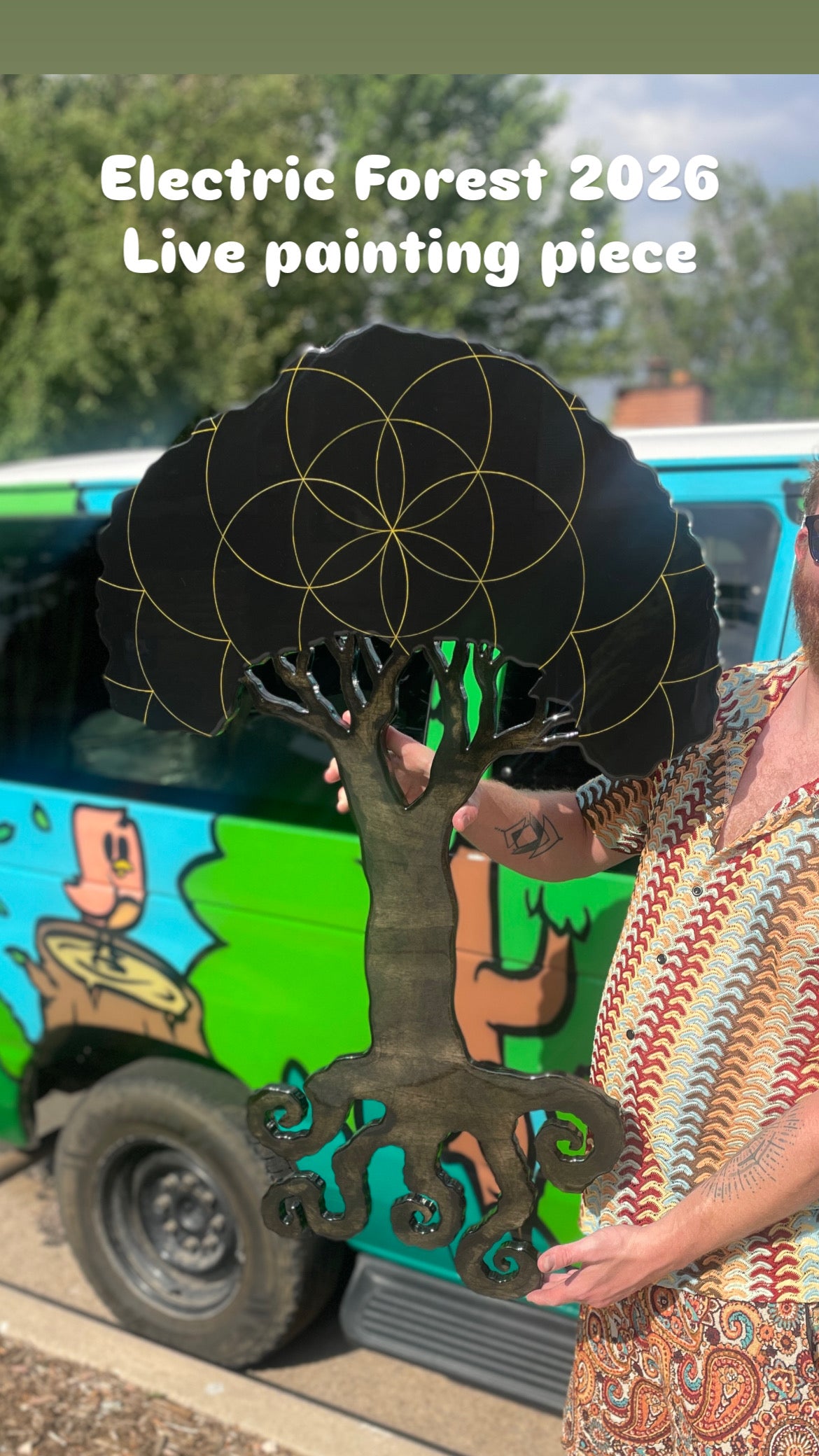 *Sacred Treeometry - 40 x 26 by Brandon Rollin (Original)