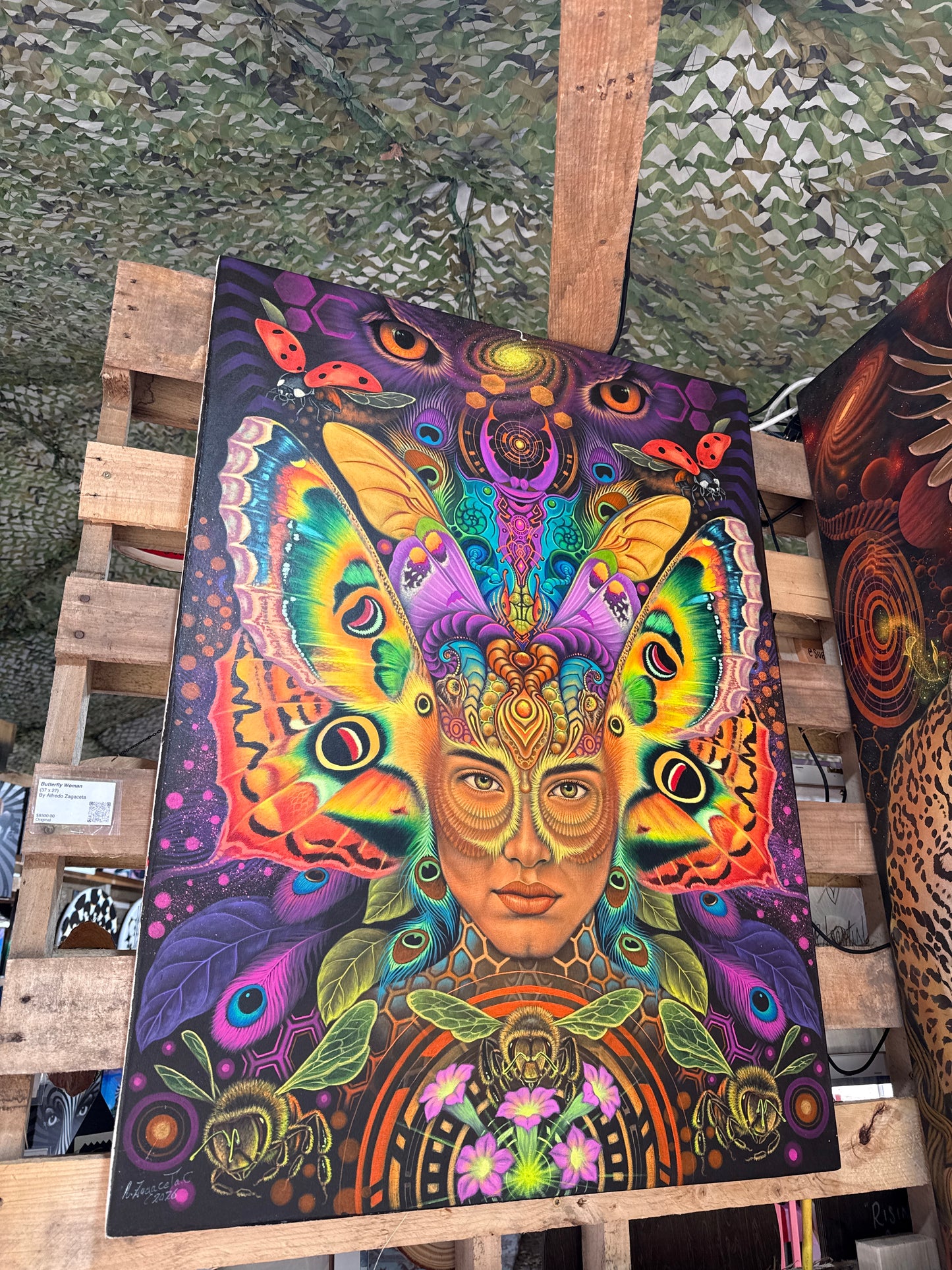 Butterfly woman medium canvas print - 25 x 18 by Alfredo Zagaceta (Canvas Print)
