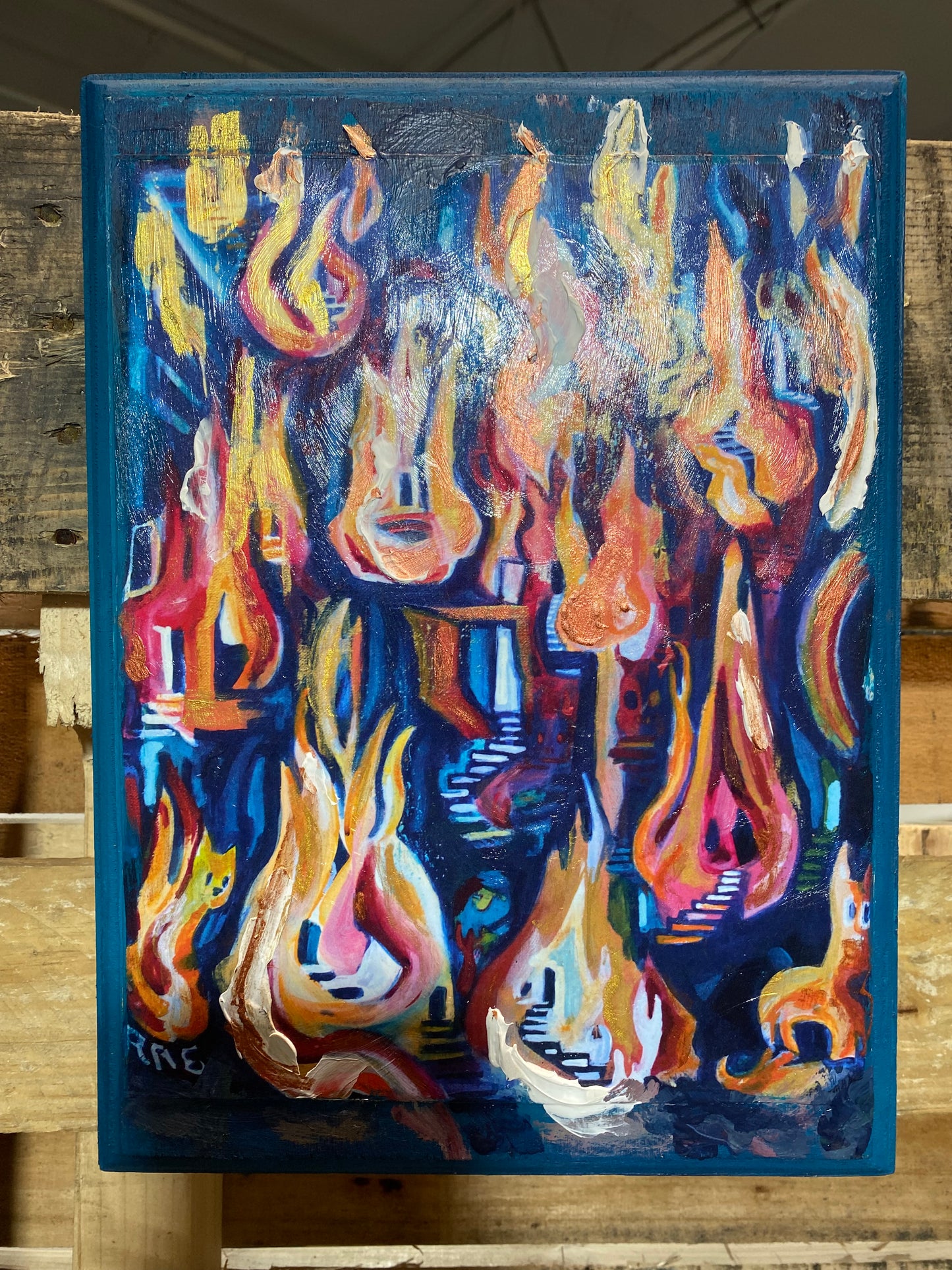 *Into the Flames - 12 x 8 by Rae Grand (Other)