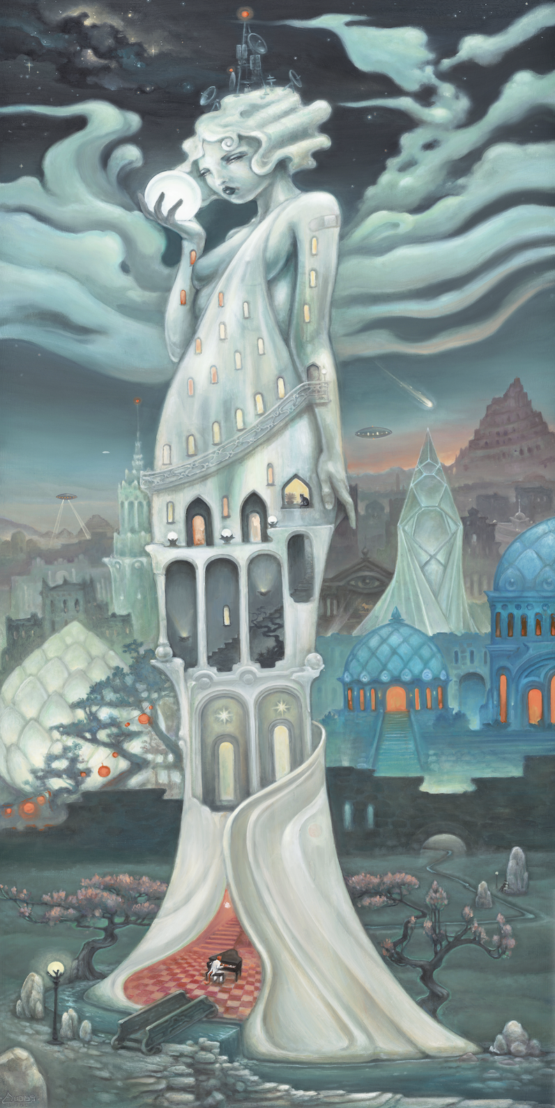 Babylon in Bloom - 32 x 16 by Josh Audiss (Canvas Print)
