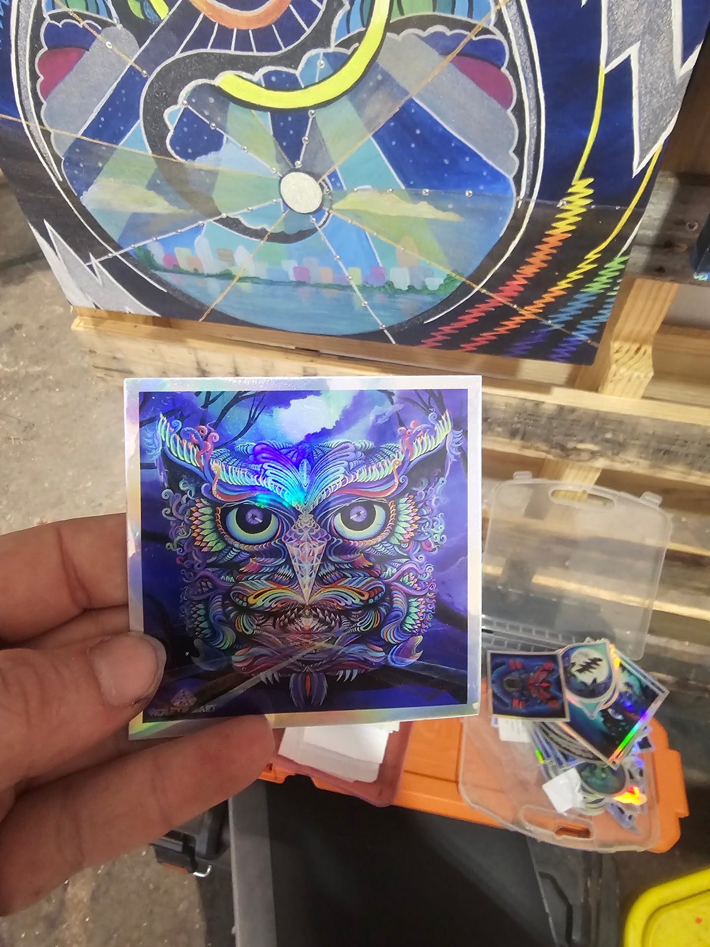 *Owl sticker - 4 x 4 by VioletIris (Stickers)