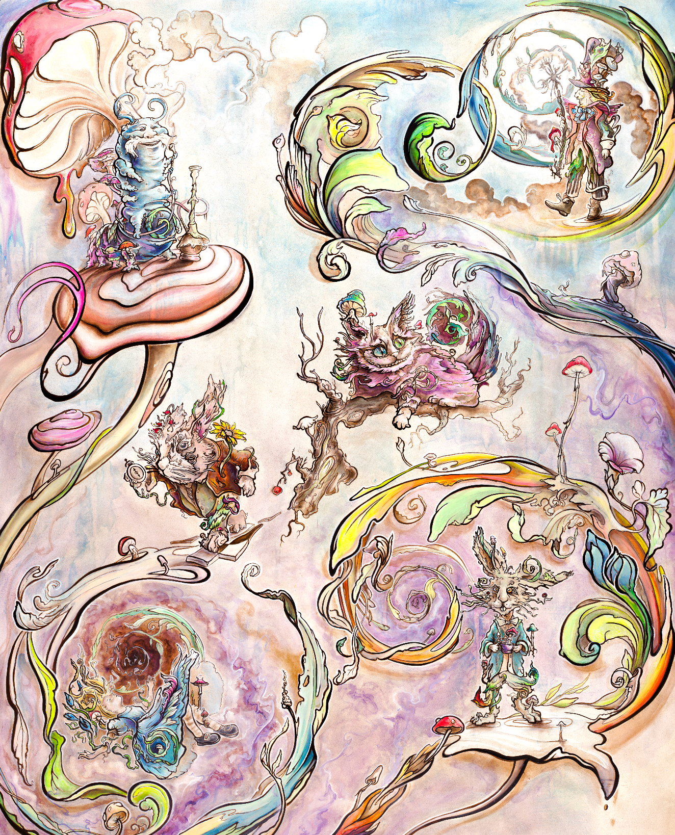 *Alice In Wonderland Canvas Print - 24 x 18 by KUHMALi (Canvas Print)