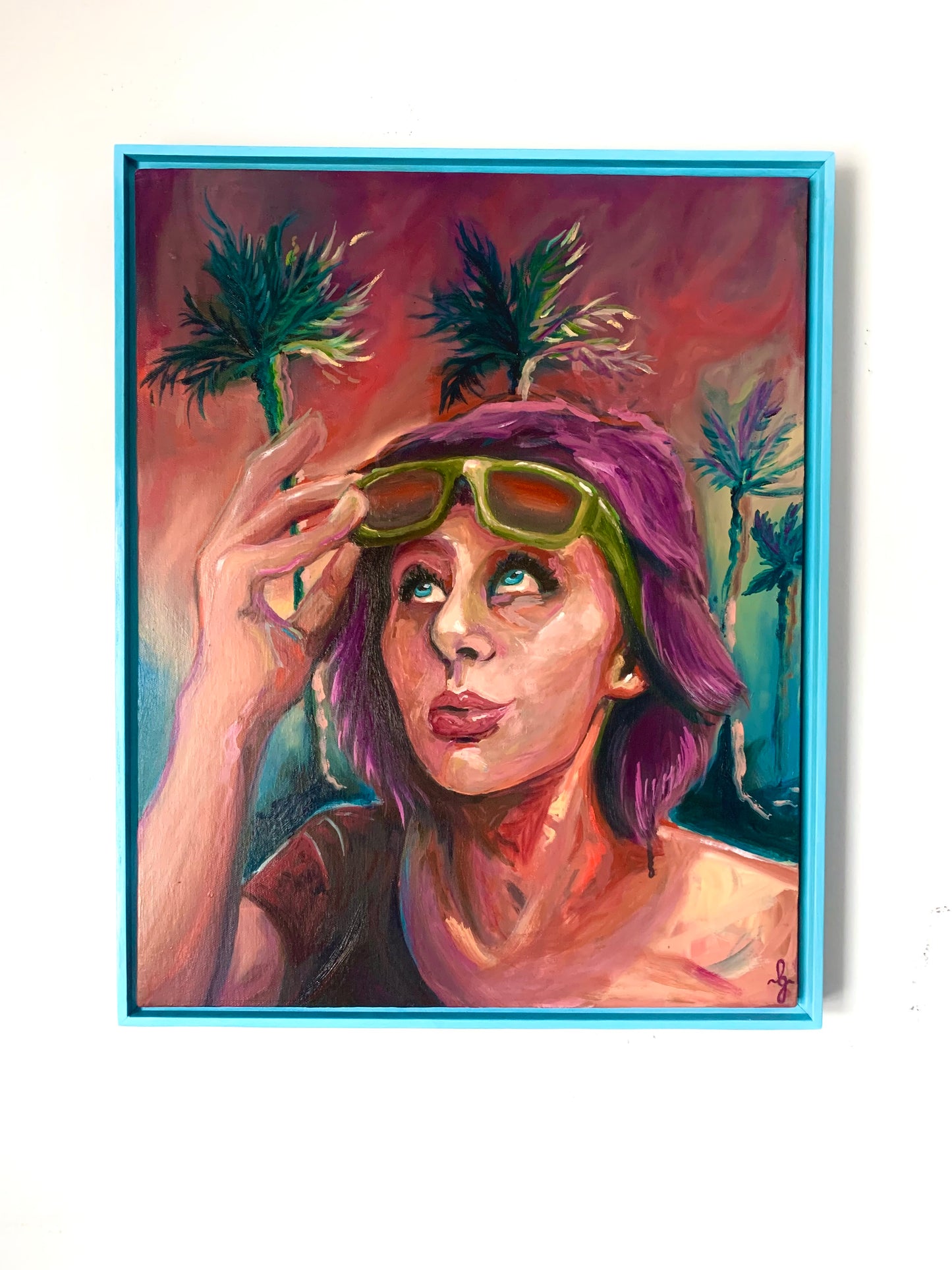 *Lisa in the Sky of Paradise (framed) - 20 x 16 by Bailey Gumienny (Original)