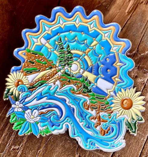 *Sunshine Pins - 1.75 x 1.8 by Morgan Mandala (Accessory (pins, patches, etc))