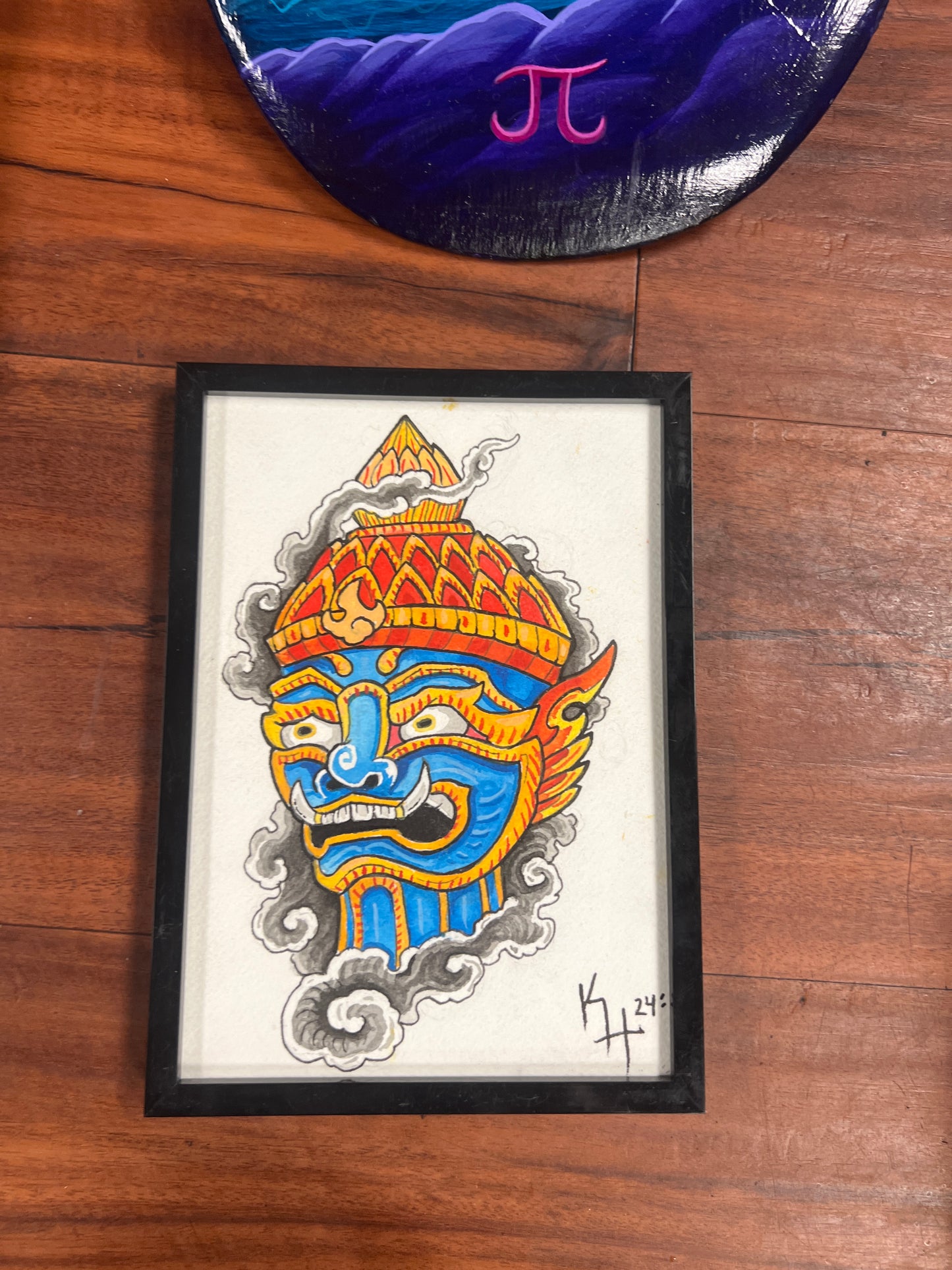 *Thai yaksha - 7 x 5 by Kevin Hughsam (Original)