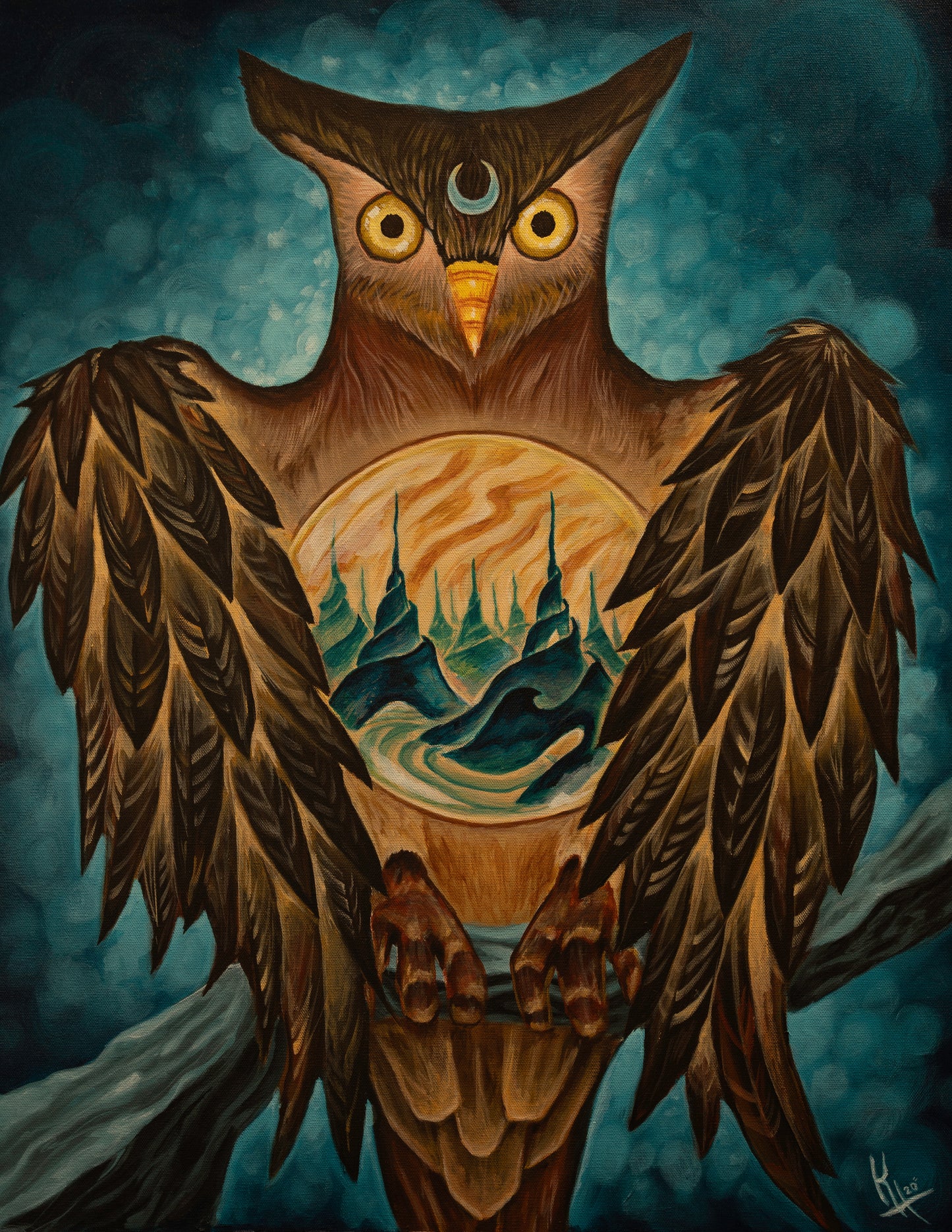 *Future teller - 30 x 24 by Kevin Hughsam (Original)