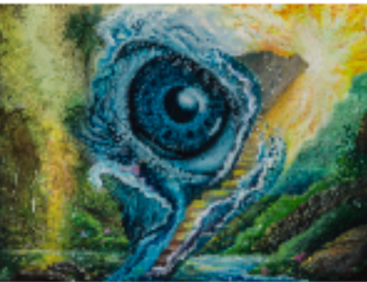Path of Wisdom (Anamorphosis Art) - 8 x 10 by Ania Amador (Original)