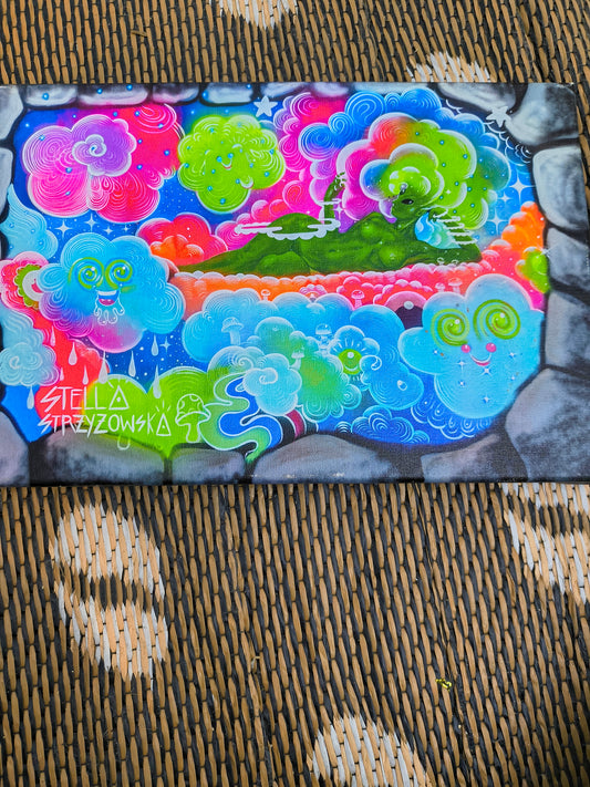 Happy Alien Clouds  - 8 x 12 by Art in Session (Canvas Print)