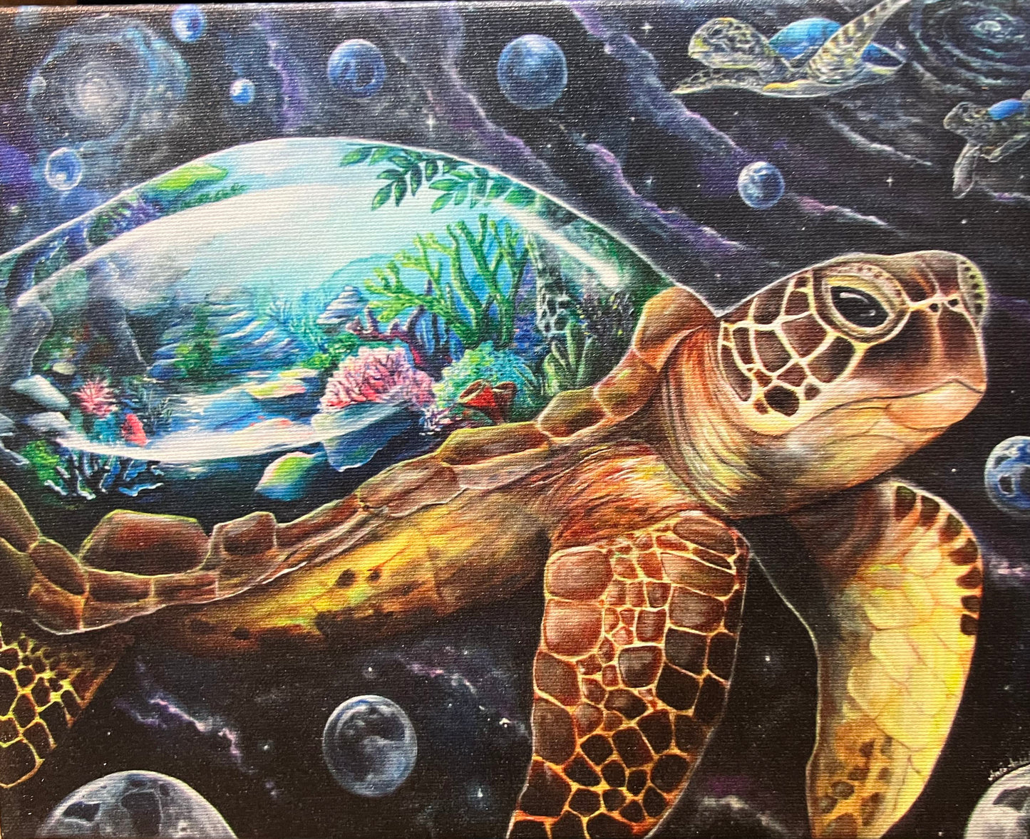 Galactic Seashell - 8 x 12 by Ania Amador (Canvas Print)