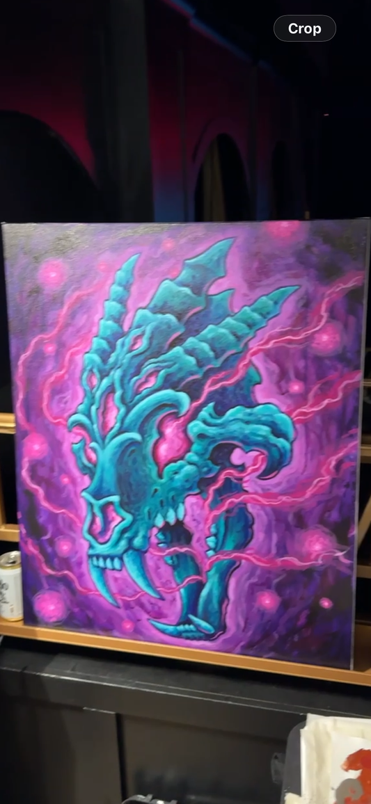 *Dragon skull - 30 x 24 by Jesse Jones (Original)