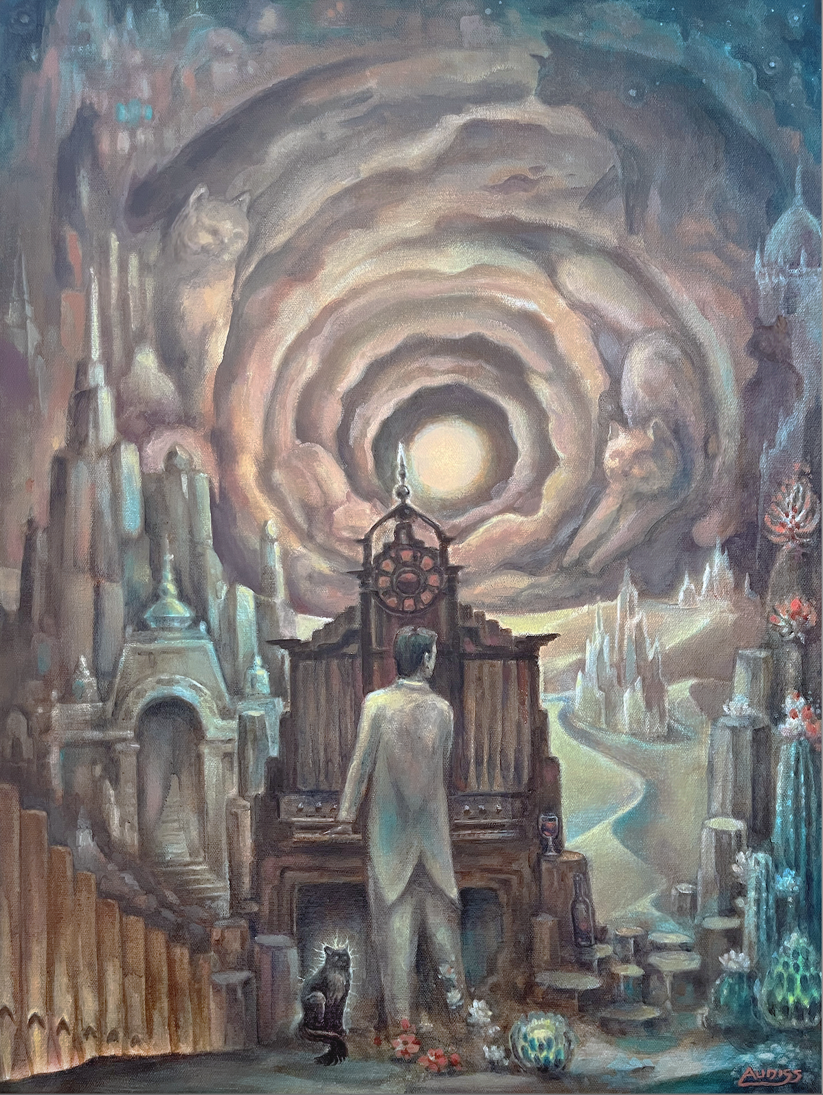 Toc'CAT'a in D minor - 24 x 18 by Josh Audiss (Canvas Print)