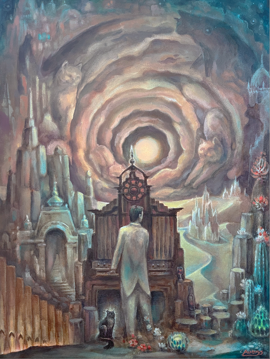 Toc'CAT'a in D minor - 24 x 18 by Josh Audiss (Canvas Print)