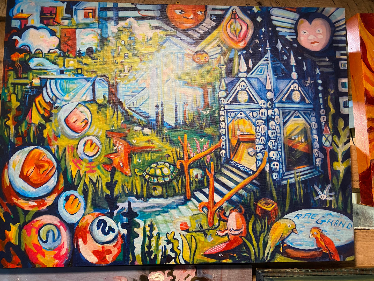 Cherubim Gardens  - 18 x 24 by Rae Grand  (Canvas Print)