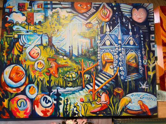 Cherubim Gardens  - 18 x 24 by Rae Grand  (Canvas Print)