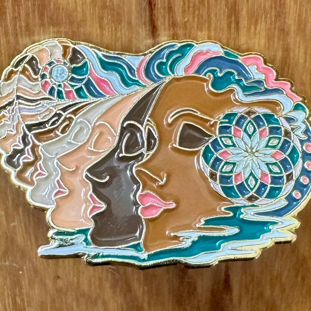 *Nautilus Face Pin - 1.2 x 1.5 by Morgan Mandala  (Accessory (pins, patches, etc))