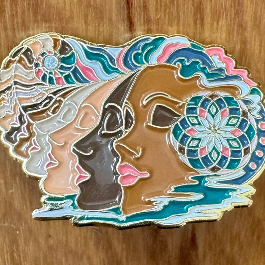 *Nautilus Face Pin - 1.2 x 1.5 by Morgan Mandala  (Accessory (pins, patches, etc))