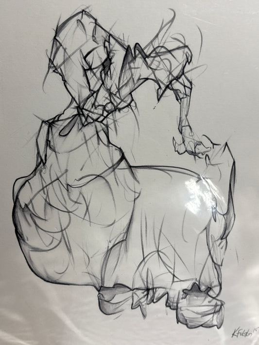 *Original Drawing  - 15 x 15 by Katie Fogg (Original)