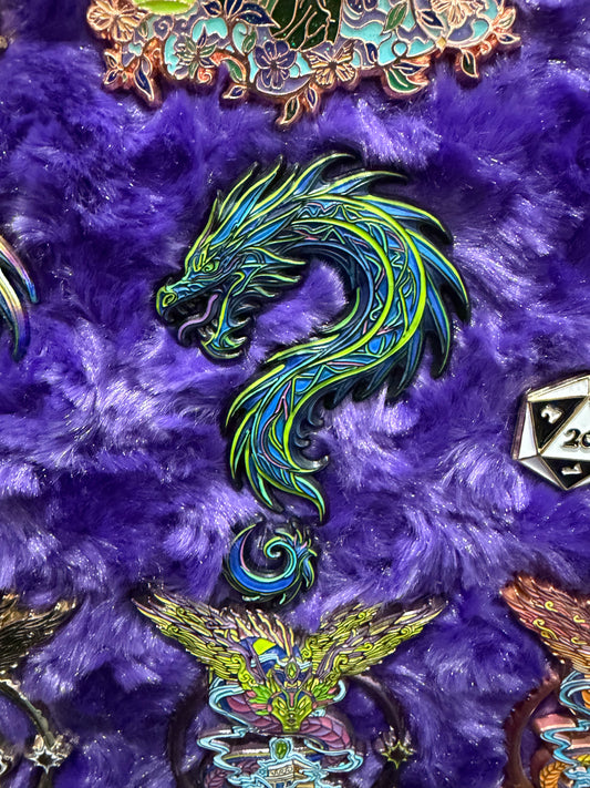 *Pin - Harmoniflux Dragon - 2.75 x 2.1 by Sanzone Art (Accessory (pins, patches, etc))