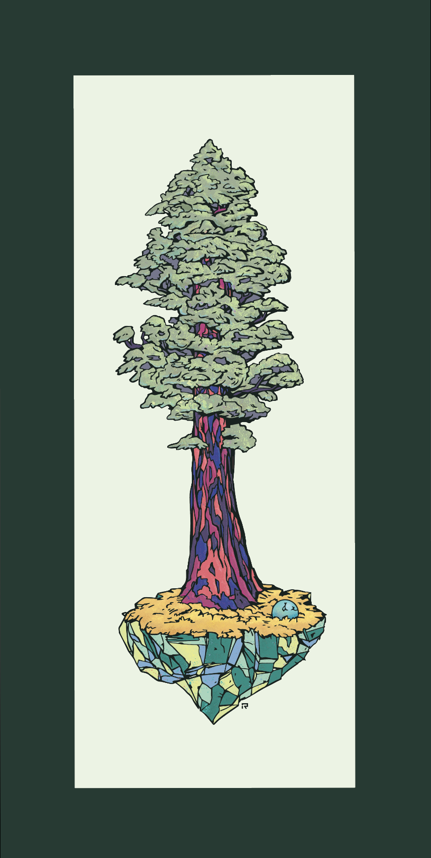 Sequoia: Past, Present, Future (Light Background) - 20 x 10 by Rutherford (Poster Print)