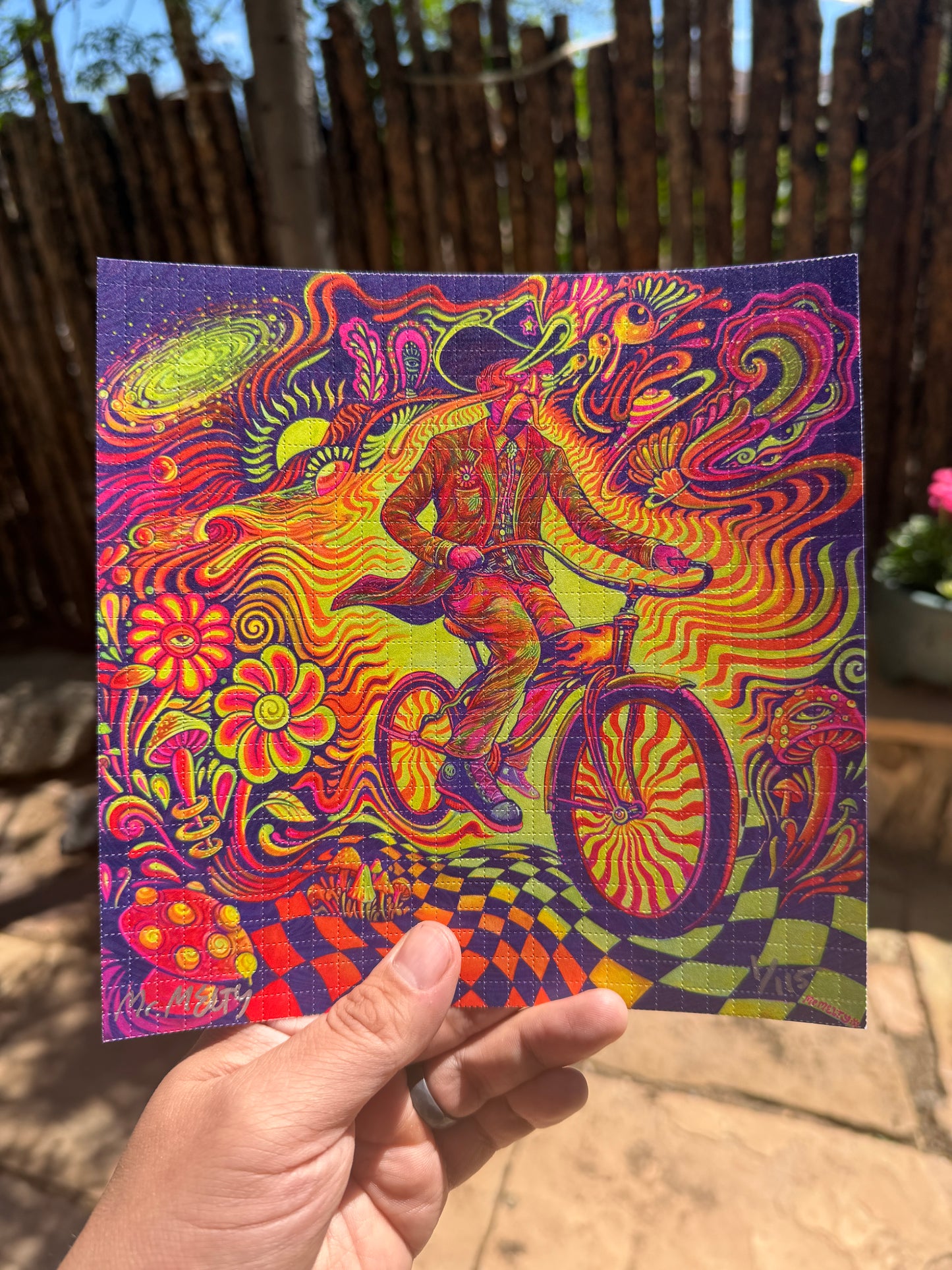 *Till the Road Melts Man Blotter - 8 x 8 by Mr. Melty  (Poster Print)