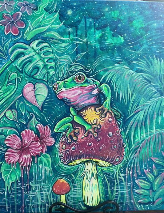 *Tree Frog - 20 x 16 by Ashley Simota (Original)