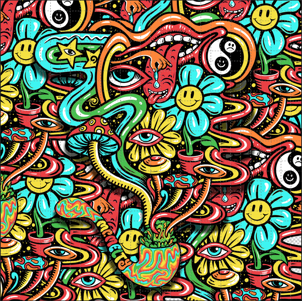 *Pipe Dream Blotter - 8 x 8 by Mr. Melty  (Poster Print)