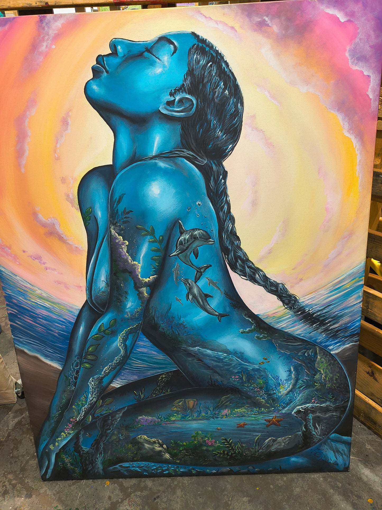 *Sea Inside - 48 x 36 by Ania Amador (Original)