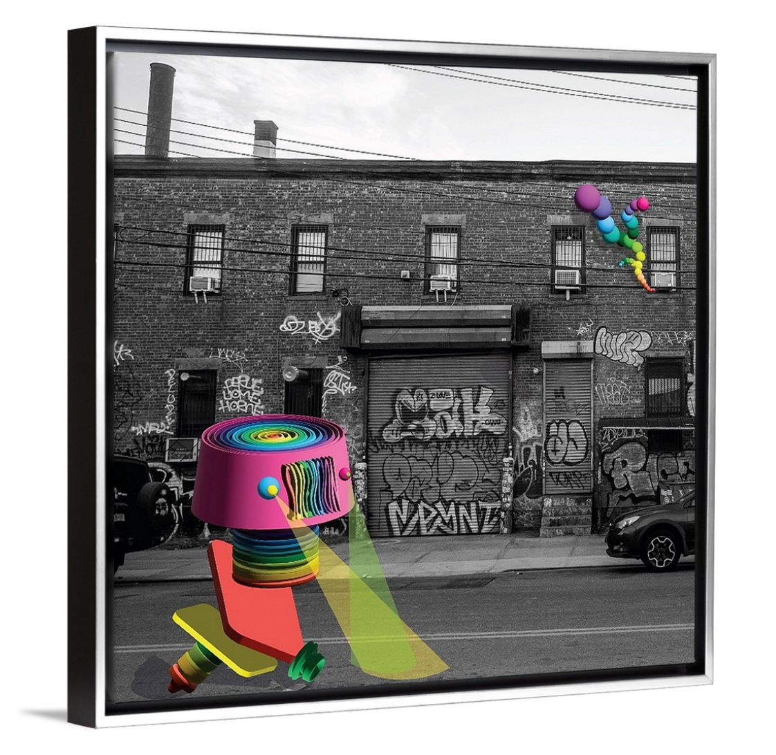 *SL1V1S10N.001 - 20 x 20 by Sliceoflifeco. (Canvas Print)