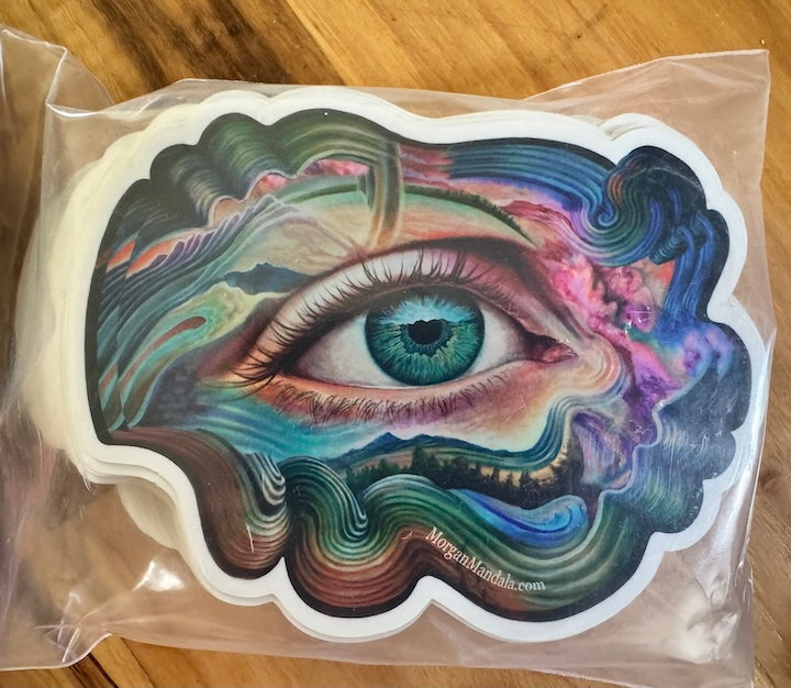 *Eye dye-cut - 3 x 4 by Morgan Mandala  (Stickers)