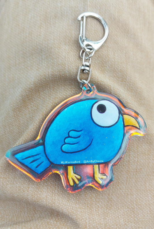 *Karma Bird Holographic Keychain  - 2 x 2.5 by CHEETA (Other)