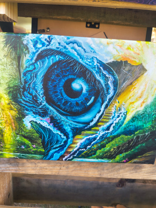 Eye of Wisdom - 8 x 12 by Ania Amador (Canvas Print)